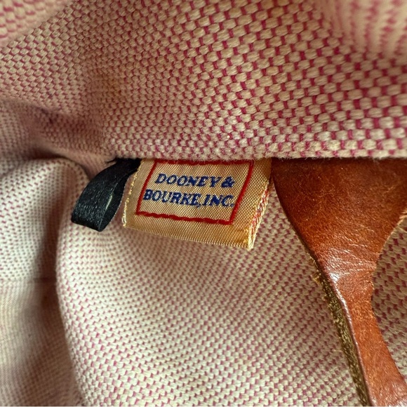 DOONEY & BOURKE Champosa Black Brown Pebbled Leather Satchel Handbag XL - Picture 11 of 13